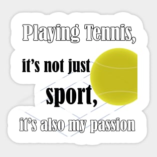 Tennis, ma passion Sticker